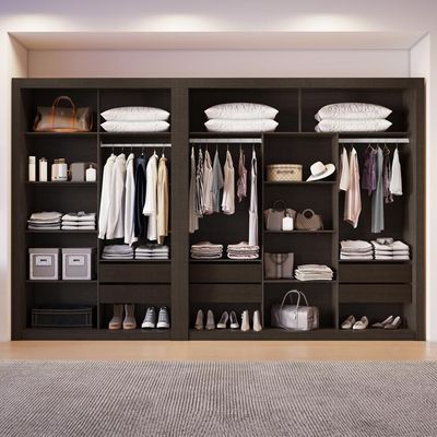 Closet Modulado 6 Gavetas Preto Amoudi Móveis Preto Tx