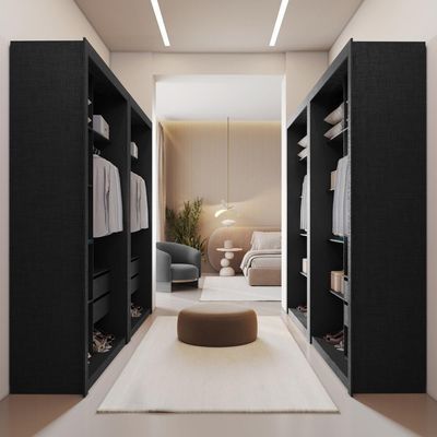 Closet Modulado 6 Gavetas Preto Amoudi Móveis Preto Tx