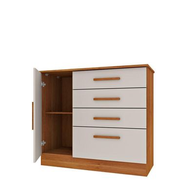 Cômoda Chicago 4 Gavetas 1 Portas Tcil