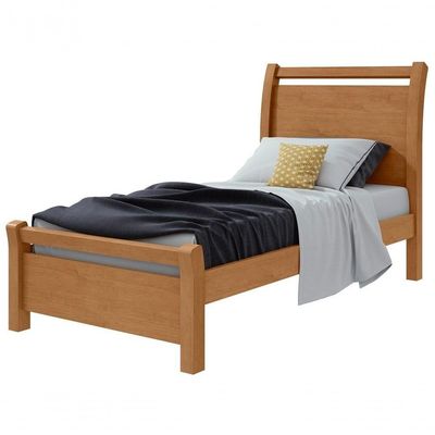 Cama Solteiro Reali Amendoa Clean