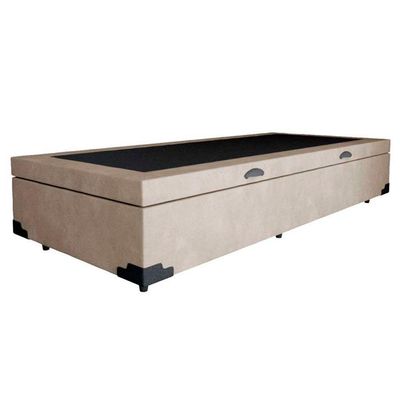 Cama Box Baú Solteiro Suede Sereneprime Bege 88x188x44.