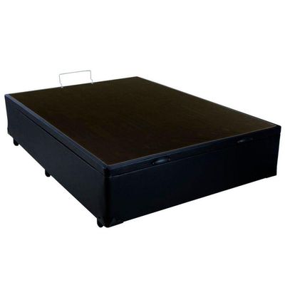 Cama Box Baú Casal Sintético Sereneprime Preto 138x188x44.