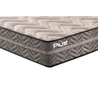 Conjunto Box Casal: Colchão Espuma Paropas D45 Pasquale Plus Gray + Base Crc Suede Black (138x188)