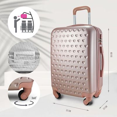 Kit Mala De Bordo E Organizadores De Malas 6 Pçs Love Rosa Gold Rosa
