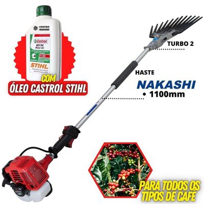 Pente Mecânico De Derriçar Café Nakashi + óleo Castrol Stihl