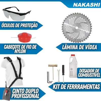 Roçadeira Nakashi L331m 32.6cc 2t à Gasolina Profissional