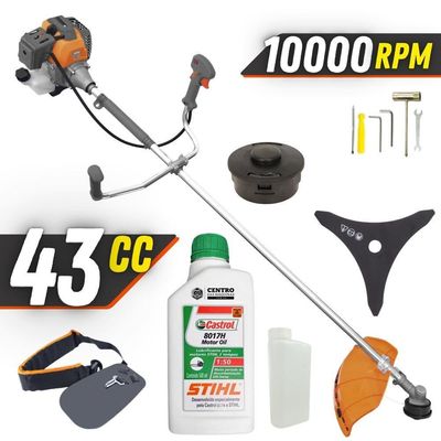 Roçadeira Tekna Rl430p Lâmina 3p E Carretel + óleo Stihl 2t