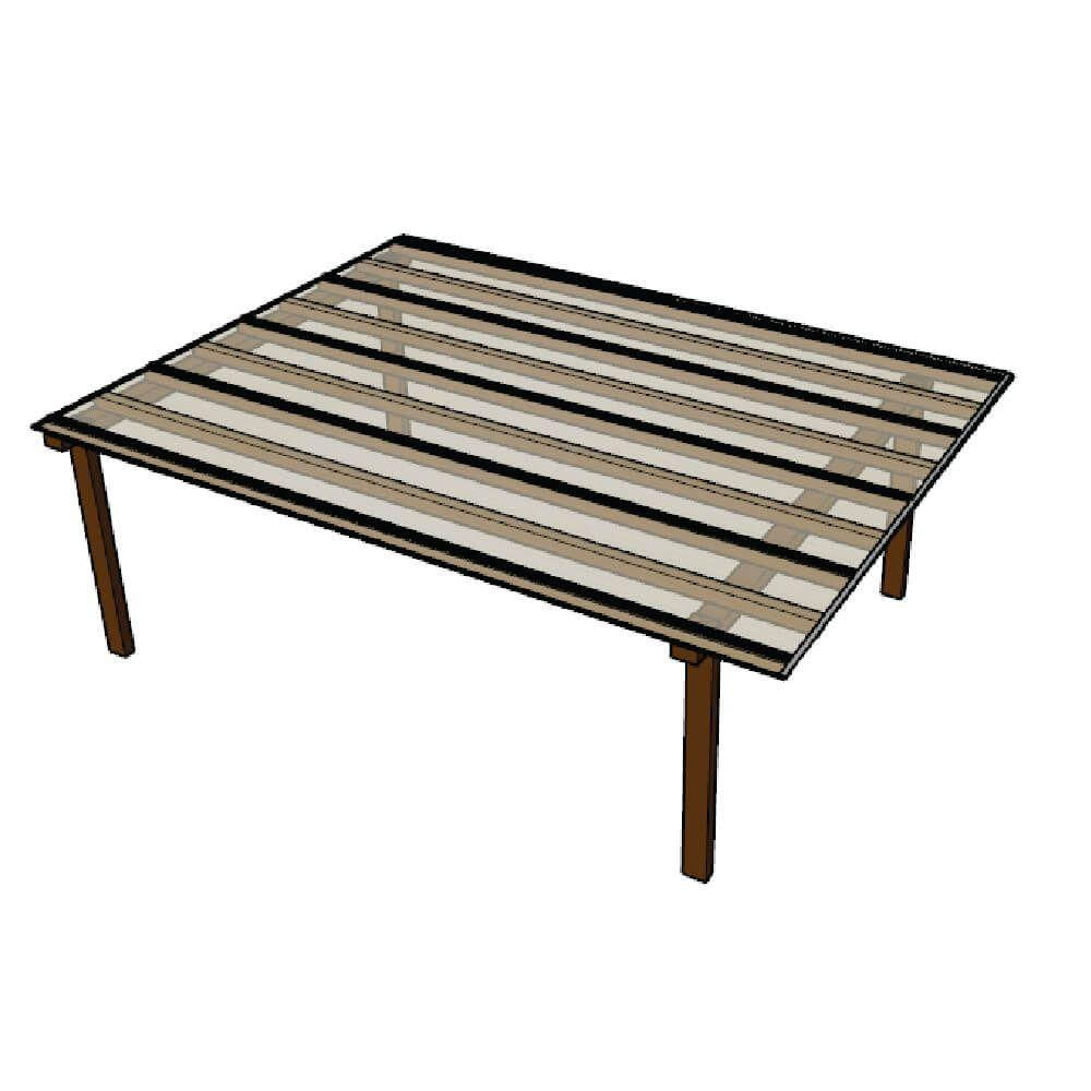 Kit Policarbonato Cristal 4mm 4,00m X 6,00m - Perfis Bronze