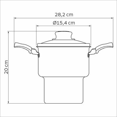 Cuscuzeira Antiaderente Turim 14cm Vermelha Tramontina