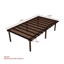 Kit Policarbonato Bronze 6mm 7,00m X 6,00m - Perfis Naturais