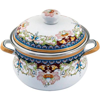 Panela Premium Aço Esmaltada Lotus Indiana 22cm 3,7l