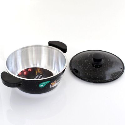 Panela 26cm Preto Resistente Gulê Em Alumínio 3,5 Litros