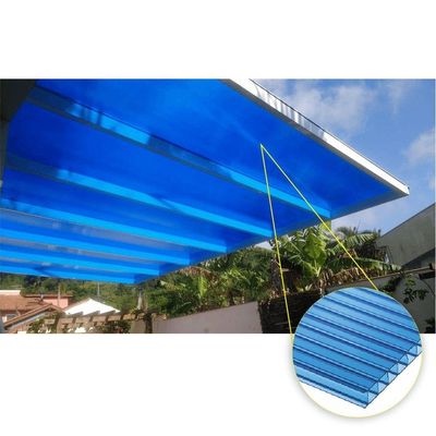 Kit Policarbonato Azul 6mm 6,00m X 6,00m - Perfis Naturais