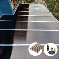 Kit Policarbonato Bronze 6mm 8,00m X 2,00m - Perfis Naturais
