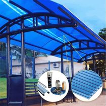 Kit Policarbonato Azul 6mm 4,00m X 3,00m - Perfis Naturais