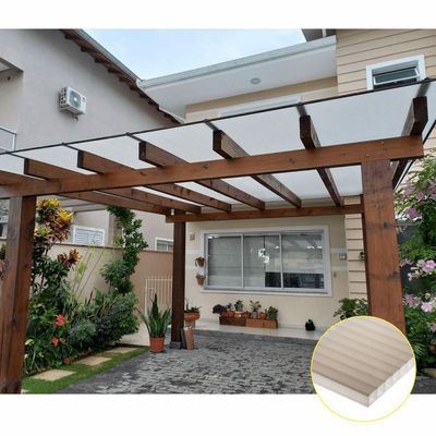 Kit Policarbonato Branco Refletivo 6mm 6,00m X 2,00m - Perfis Naturais