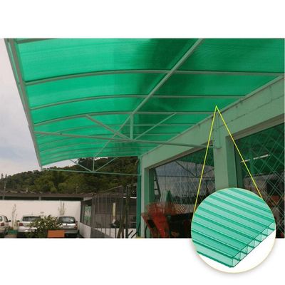 Kit Policarbonato Verde 6mm 6,00m X 6,00m - Perfis Naturais