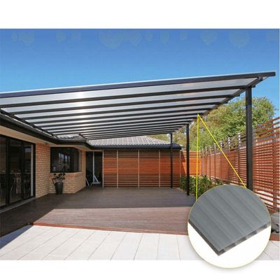Kit Policarbonato Cinza Refletivo 6mm 6,00m X 2,00m - Perfis Naturais