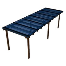 Kit Policarbonato Azul 6mm 6,00m X 1,00m - Perfis Naturais