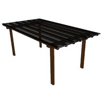 Kit Policarbonato Fume 4mm 3,00m X 6,00m - Perfis Naturais