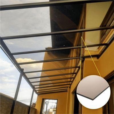Kit Policarbonato Bronze 3mm 4,00m X 3,00m - Perfis Naturais