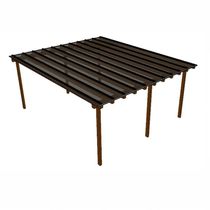 Kit Policarbonato Fume 4mm 5,00m X 6,00m - Perfis Naturais
