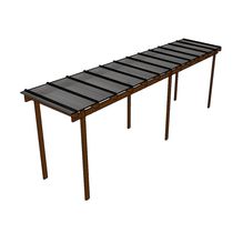 Kit Policarbonato Cinza Refletivo 6mm 8,00m X 1,50m - Perfis Naturais