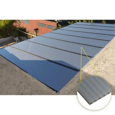 Kit Policarbonato Cinza Refletivo 6mm 4,00m X 6,00m - Perfis Naturais