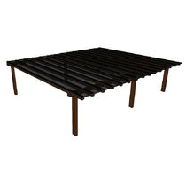 Kit Policarbonato Fume 4mm 7,00m X 6,00m - Perfis Naturais