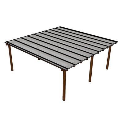 Kit Policarbonato Branco Refletivo 6mm 6,00m X 6,00m - Perfis Naturais