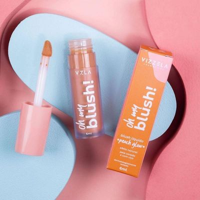 Vz - Vizzela Cosméticos Oh My Blush! Cor 02 Peach Glow - Blush Líquido 6ml