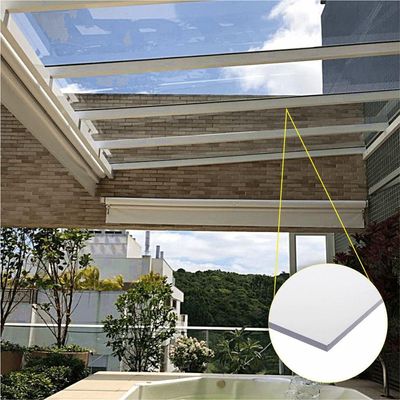 Kit Policarbonato Compacto Cristal 3mm 4,00m X 3,00m - Perfis Naturais