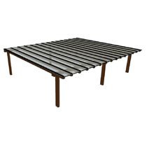 Kit Policarbonato Cristal 4mm 7,00m X 6,00m - Perfis Naturais