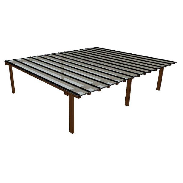 Kit Policarbonato Cristal 4mm 7,00m X 6,00m - Perfis Naturais