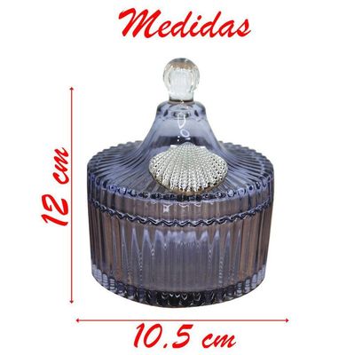 Porta Algodão E Cotonete Vidro 12cm