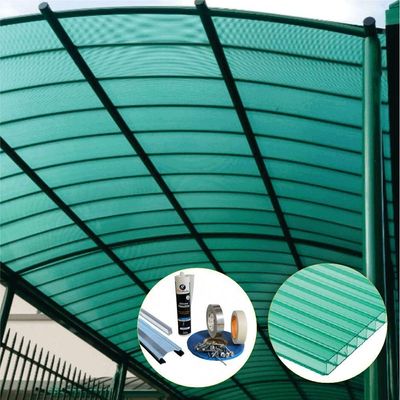 Kit Policarbonato Verde 6mm 2,00m X 3,00m - Perfis Naturais