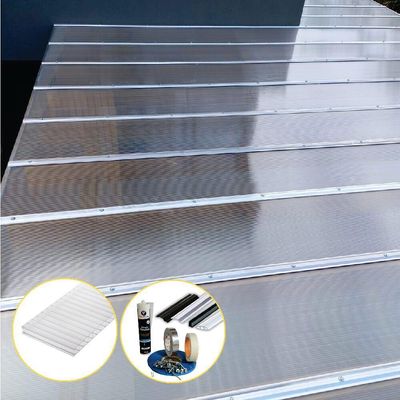 Kit Policarbonato Cristal 6mm 4,00m X 1,00m - Perfis Naturais