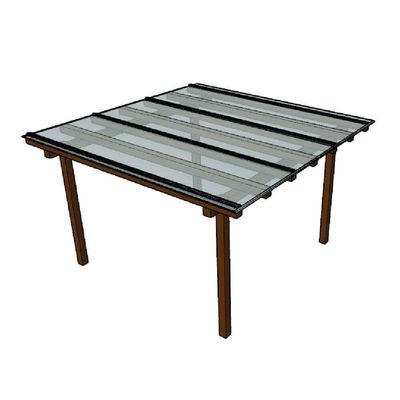 Kit Policarbonato Cristal 4mm 3,00m X 2,00m - Perfis Naturais
