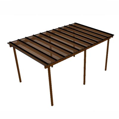 Kit Policarbonato Bronze 4mm 5,00m X 3,00m - Perfis Naturais