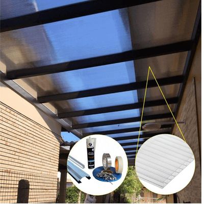 Kit Policarbonato Cristal 4mm 3,00m X 2,00m - Perfis Naturais
