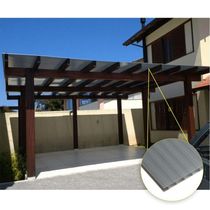 Kit Policarbonato Cinza Refletivo 6mm 2,00m X 6,00m - Perfis Naturais