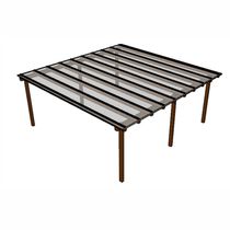 Kit Policarbonato Cristal 6mm 6,00m X 6,00m - Perfis Naturais