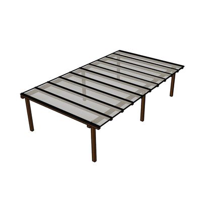 Kit Policarbonato Cristal 6mm 7,00m X 6,00m - Perfis Naturais