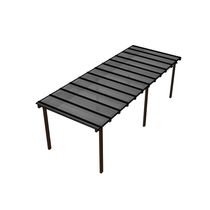 Kit Policarbonato Cinza Refletivo 6mm 8,00m X 3,00m - Perfis Naturais