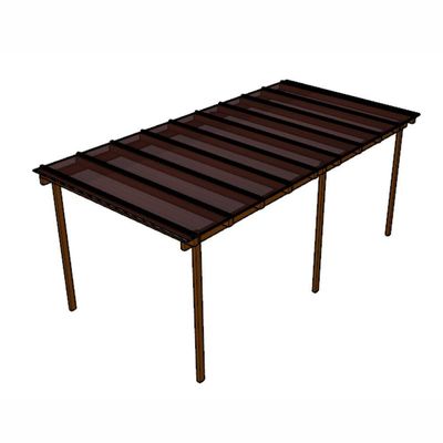 Kit Policarbonato Bronze 6mm 6,00m X 3,00m - Perfis Naturais