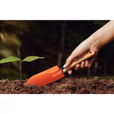 Pazinha Estreita Metálica Para Jardinagem Tramontina Com Cabo De Madeira Tramontina