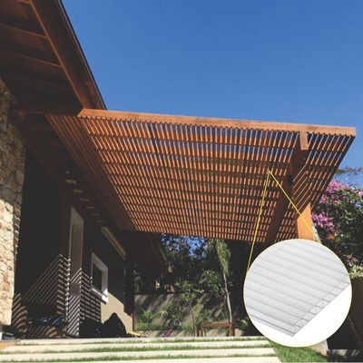 Kit Policarbonato Cristal 4mm 3,00m X 1,00m - Perfis Bronze