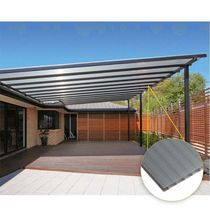 Kit Policarbonato Cinza Refleivo 6mm 8,00m X 6,00m - Perfis Naturais