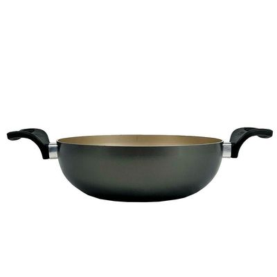 Panela Frigideira Caçarola Wok 24 Cm Antiaderente Alumínio - Dourado