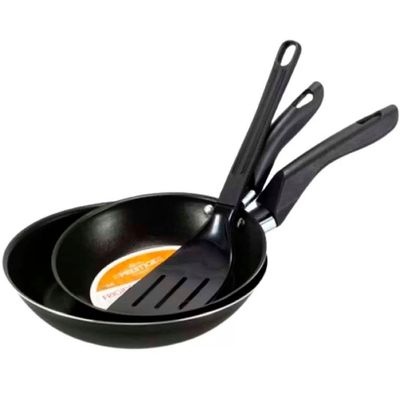 Conj Frigideiras Francesas 18 E 20 Com Espátula Preto Marcolar